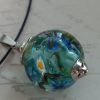 Perle florale pendentif verre filé au chalumeau **vendu**