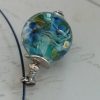 Perle florale pendentif verre filé au chalumeau **vendu** – Image 2