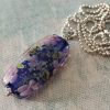 Perle pendentif  verre filé au chalumeau **