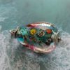 Pendentif perle de verre filé au chalumeau Décors fonds marins **vendu** – Image 3