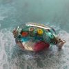 Pendentif perle de verre filé au chalumeau Décors fonds marins **vendu** – Image 7
