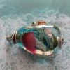 Pendentif perle de verre filé au chalumeau Décors fonds marins **vendu** – Image 9