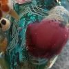 Pendentif perle de verre filé au chalumeau Décors fonds marins **vendu** – Image 5
