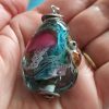 Pendentif perle de verre filé au chalumeau Décors fonds marins **vendu** – Image 2