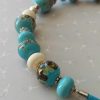 Collier multiperle ivoire et turquoise **CMP39** VENDU – Image 3