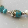 Collier multiperle ivoire et turquoise **CMP39** VENDU – Image 5