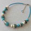 Collier multiperle ivoire et turquoise **CMP39** VENDU