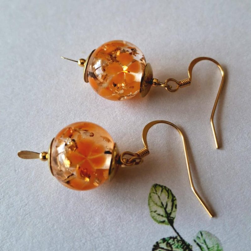 Boucles d'oreilles perles de verre filé au chalumeau **BO140**