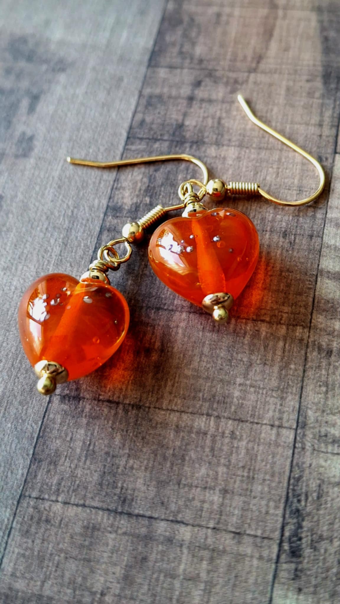 Boucles d'oreilles perles de verre filé au chalumeau **BO139**